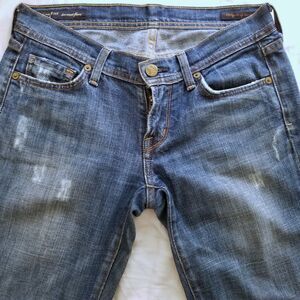 Citizens of Humanity blue destroyed straight jeans, women’s size 26, y2k style